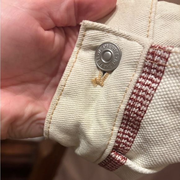 Free People Winter Cactus Embroidered Embellished Trucker Denim Jacket  Medium - Picture 8 of 13